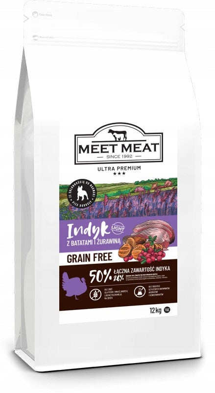 MEET MEAT Grain Free Light Adult Turkey - with Turkey 12kg