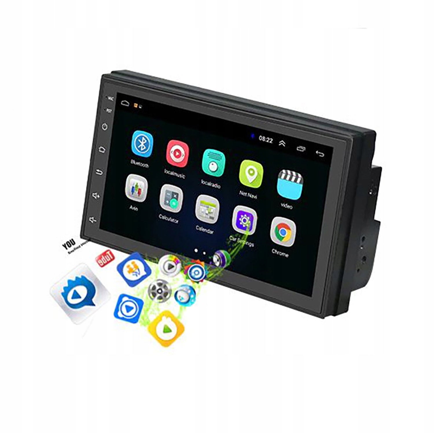 MEGA Car Radio ANDROID Bluetooth WiFi USB 2DIN GPS MICROPHONE SET Brand Renew Force