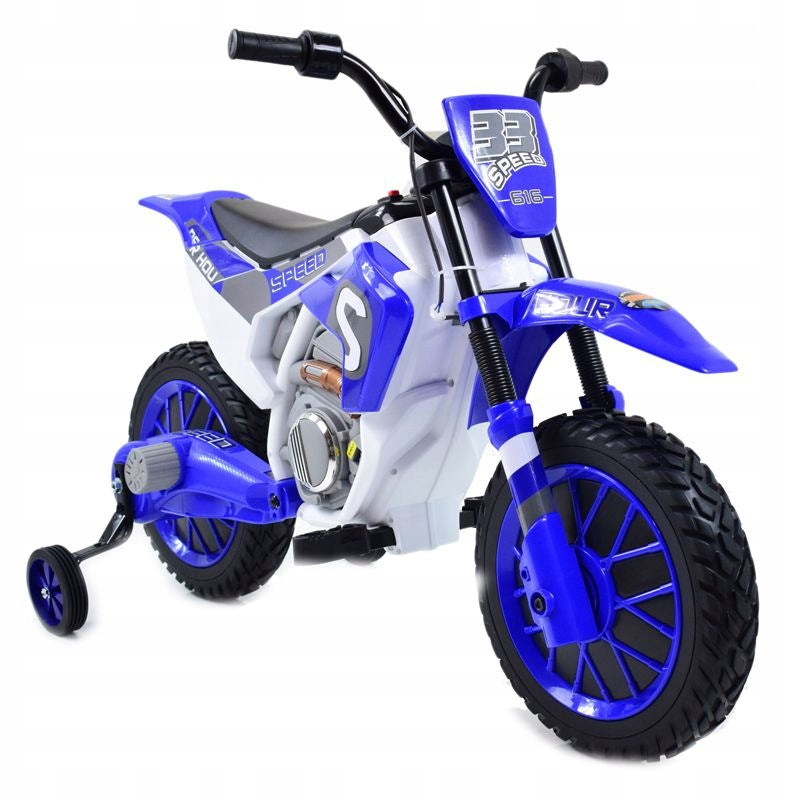 MEGA ENDURO BIKE - SOFT WHEELS, SHOCK ABSORBER, 12V, SUITCASE /XMX616 Packaging status original