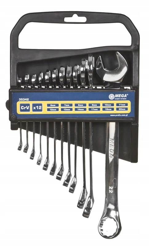 MEGA Flat eye wrenches CrV 6-22mm set - 12 elements Brand MEGA