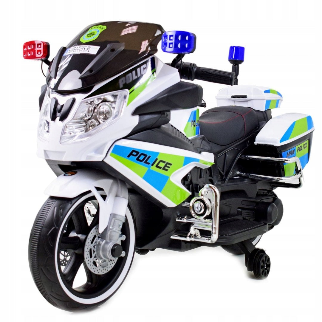 MEGA POLICE BIKE FOR BATTERY, ROOSTER, MEGAPHONE, POWER/BEJ8188 Packaging status original