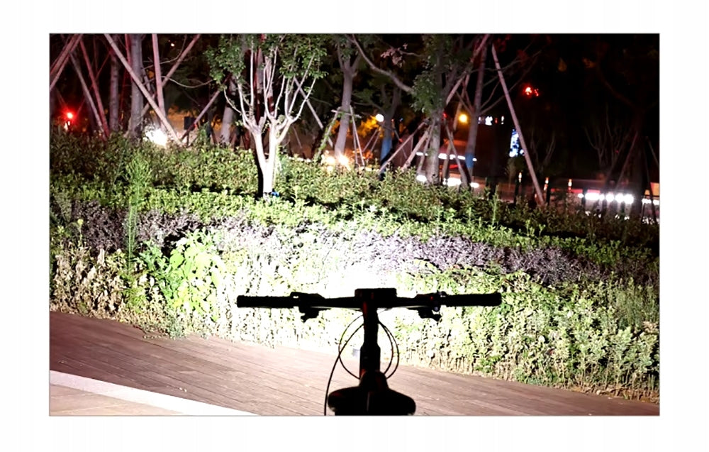 MEGA POWERFUL Bike Light + REAR KPL for handlebar WATERPROOF AKU 1650lm Set contents rechargeable battery lamp handlebar mount holder