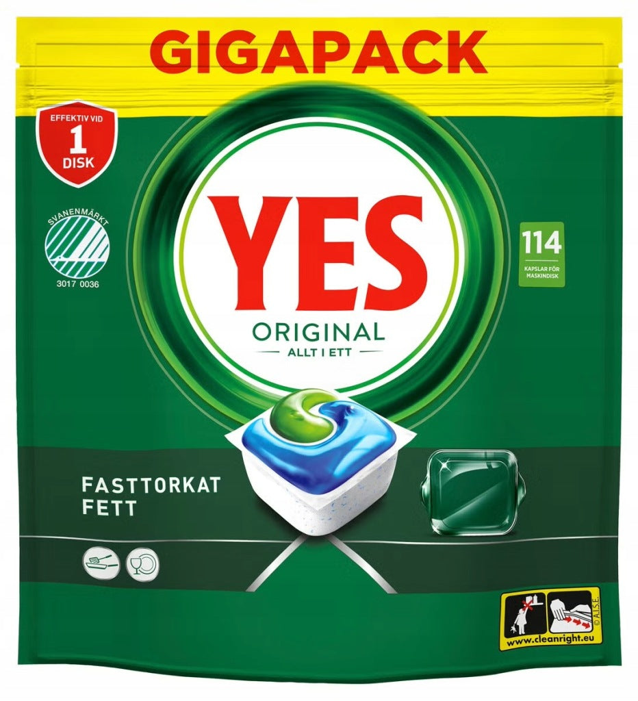 MEGA Pack FAIRY Original All in One Dishwasher Capsules 114pcs