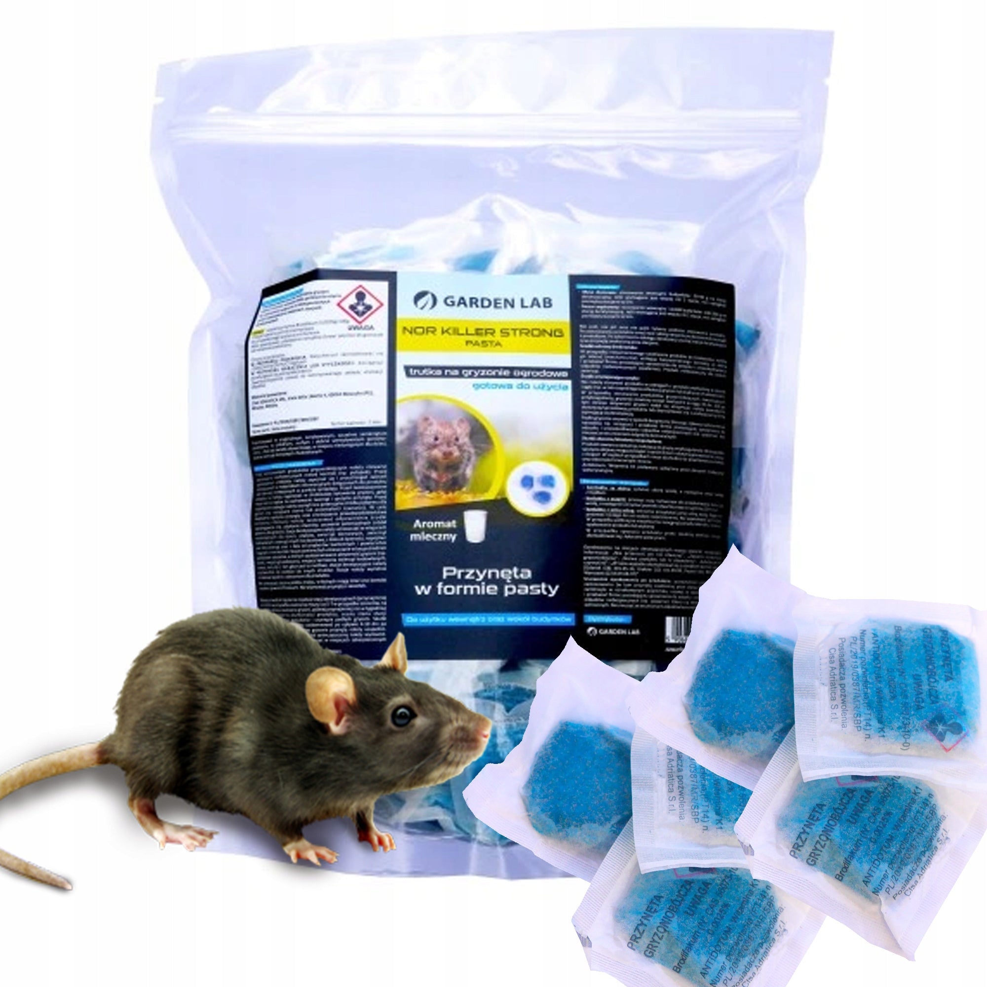 MEGA STRONG BRODIFACOUM POISON FOR RAT MICE VOLES RODENTS 1,5 KG Packaging status original