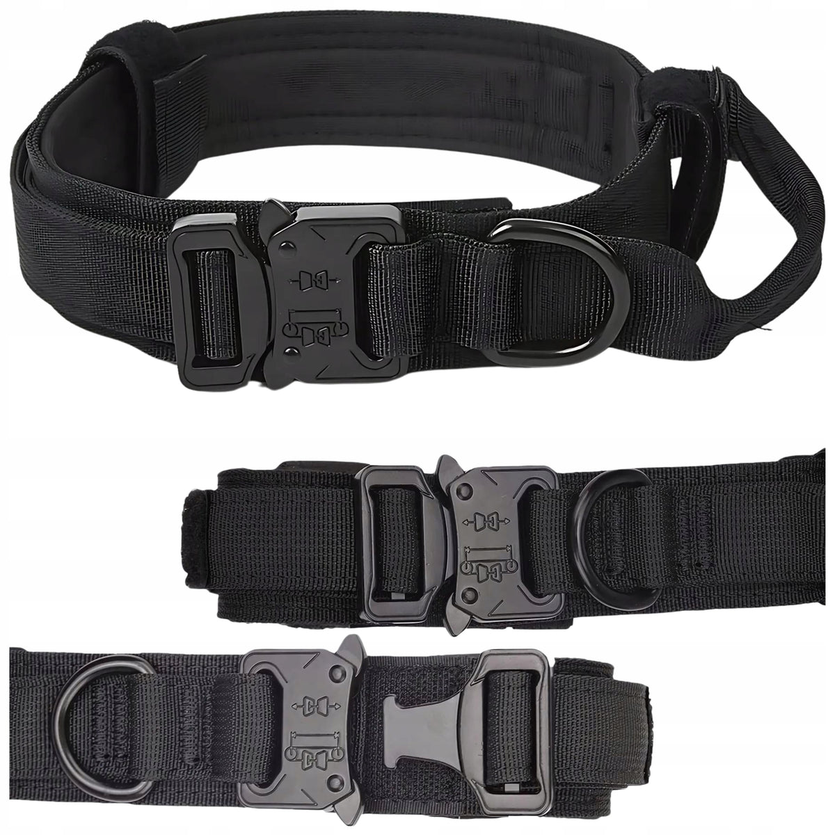 MEGA STRONG COLLAR FOR BIG DOG METAL BUCKLE SOLID ADJUSTABLE L