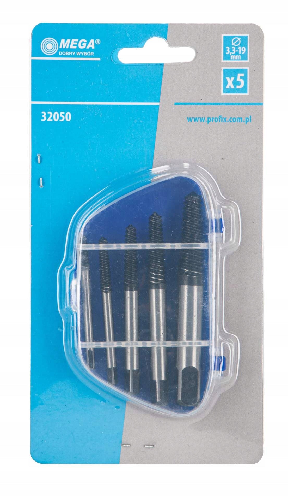 MEGA Screwdriver for broken screws M5-M24 - set of 5