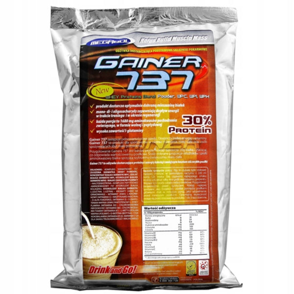 MEGABOL GAINER 737 4x500G PROTEIN CARBOHYDRATES MASS Expiration date at least six months from the date of purchase