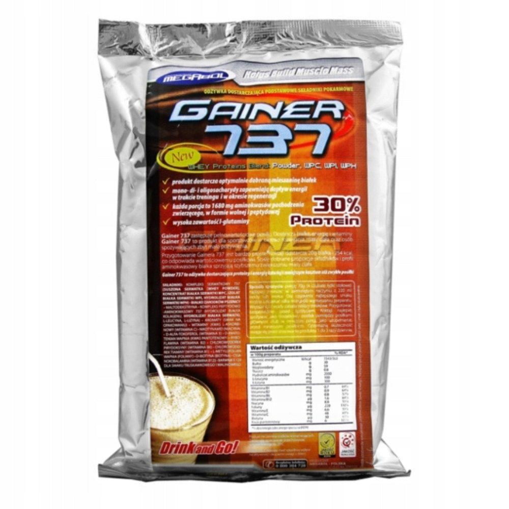 MEGABOL GAINER 737 500g PROTEIN CARBOHYDRATES MASS FOR ENERGY FOR MASS BY FORCE Expiration date at least six months from the date of purchase