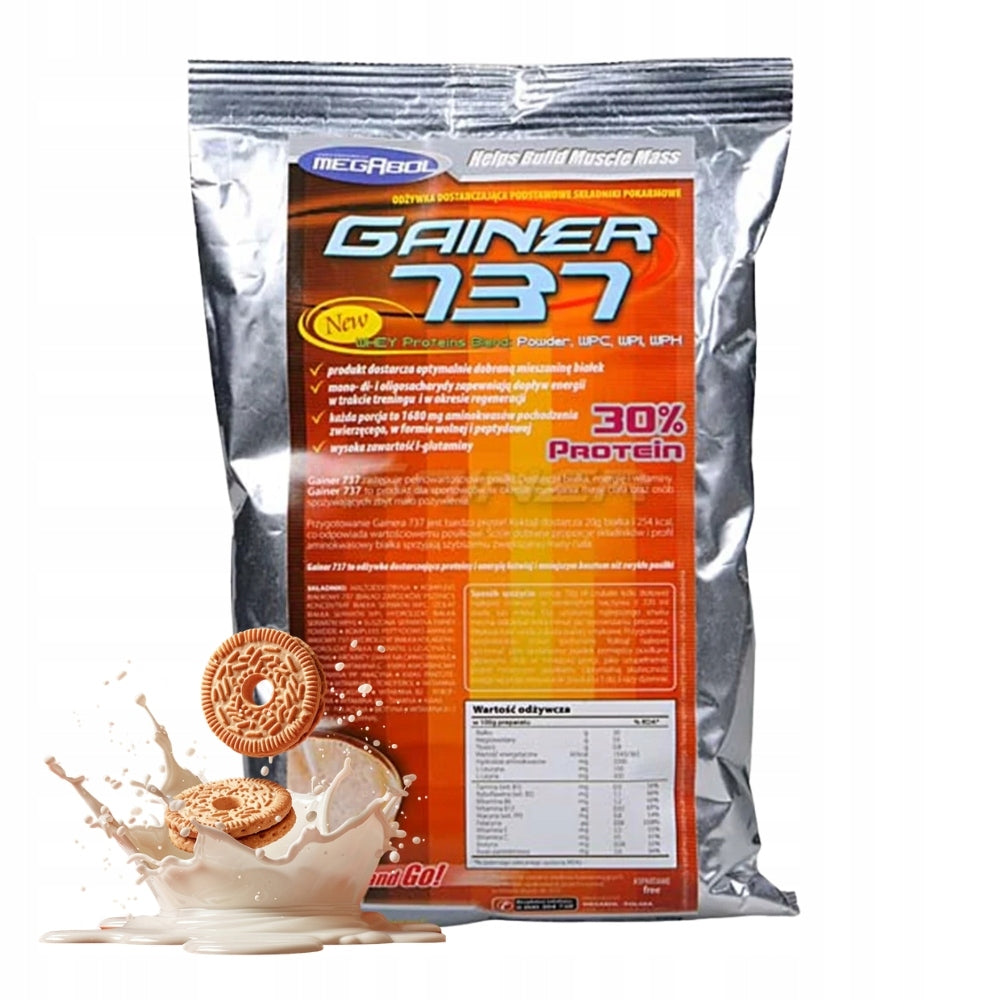 MEGABOL GAINER 737 500g PROTEIN CARBOHYDRATES MASS FOR ENERGY FOR MASS BY FORCE