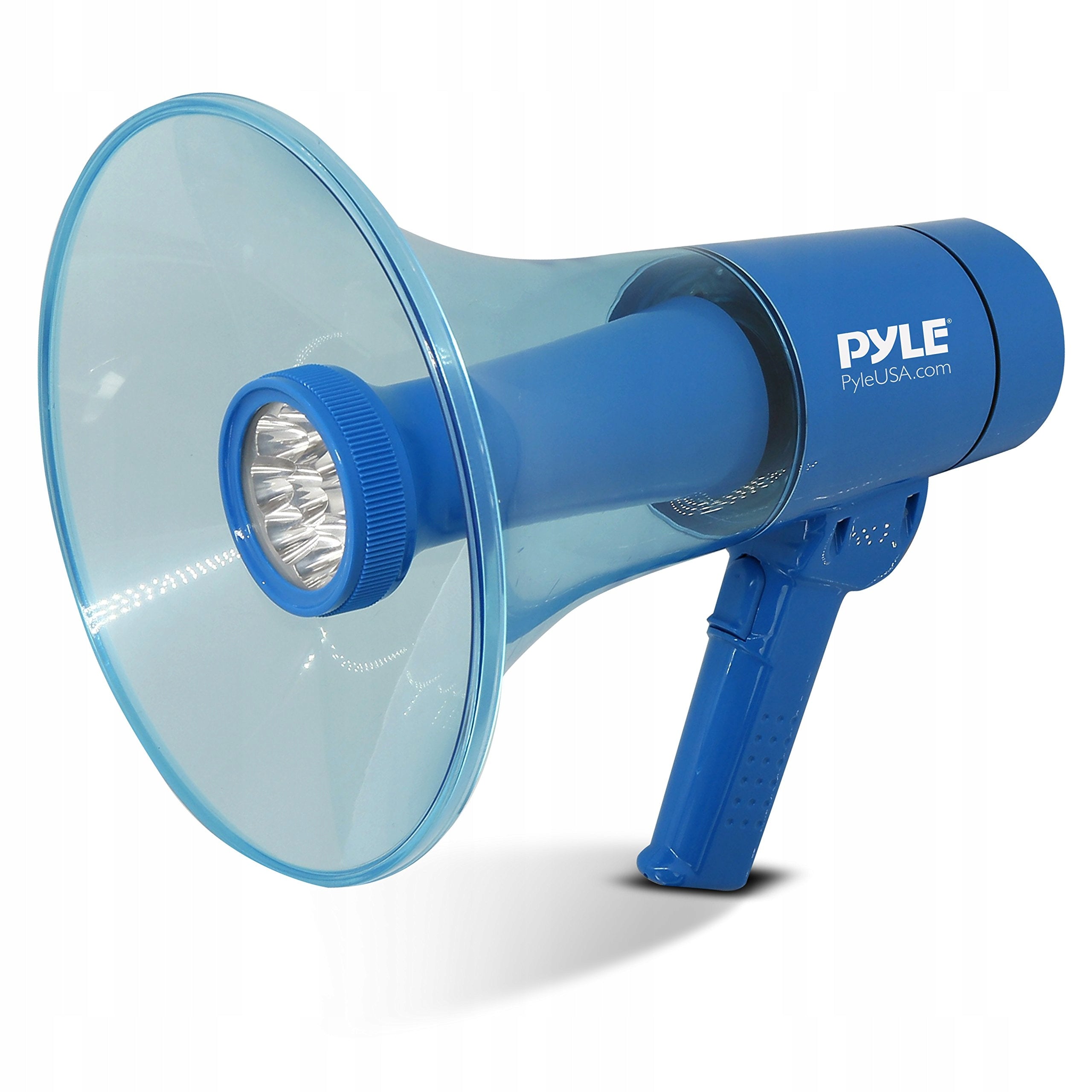 MEGAPHONE 40W HANDS-FREE BATTERY-OPERATED ALARM SIREN BLUE PYLE Packaging status original