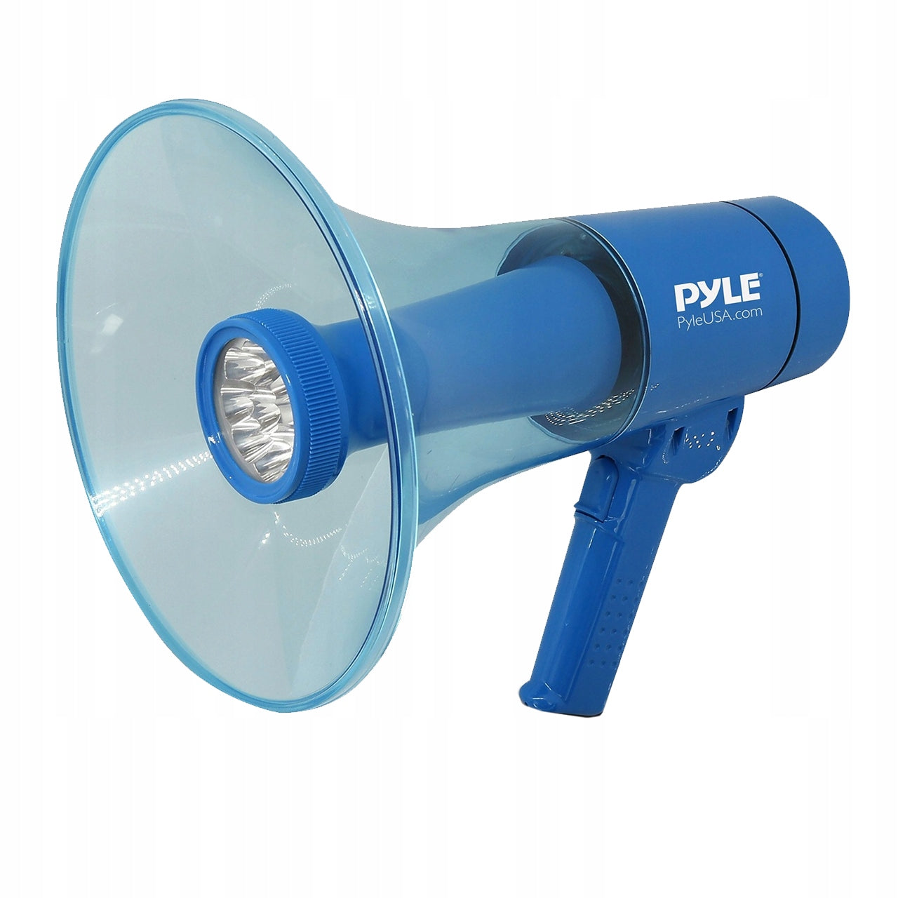 MEGAPHONE 40W HANDS-FREE BATTERY-OPERATED ALARM SIREN BLUE PYLE