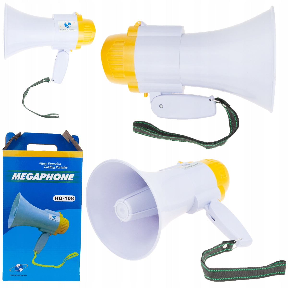 MEGAPHONE WITH BUILT-IN SIREN RECORDING PROTEST POWERFUL PORTABLE SPEAKER