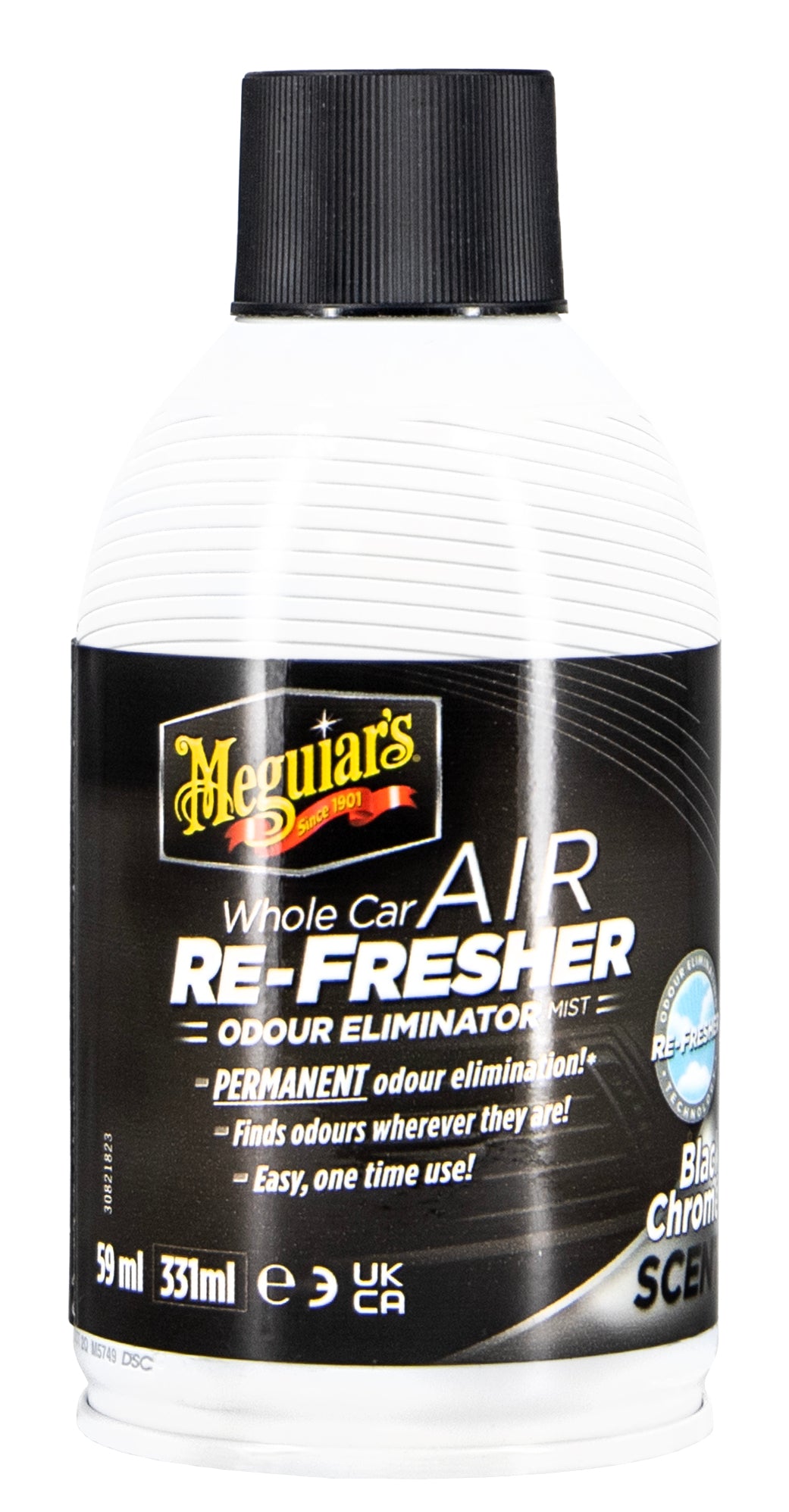 MEGUIAR'S AIR RE-FRESHER BLACK CHROME ODOR ELIMINATOR Manufacturer Meguiar's