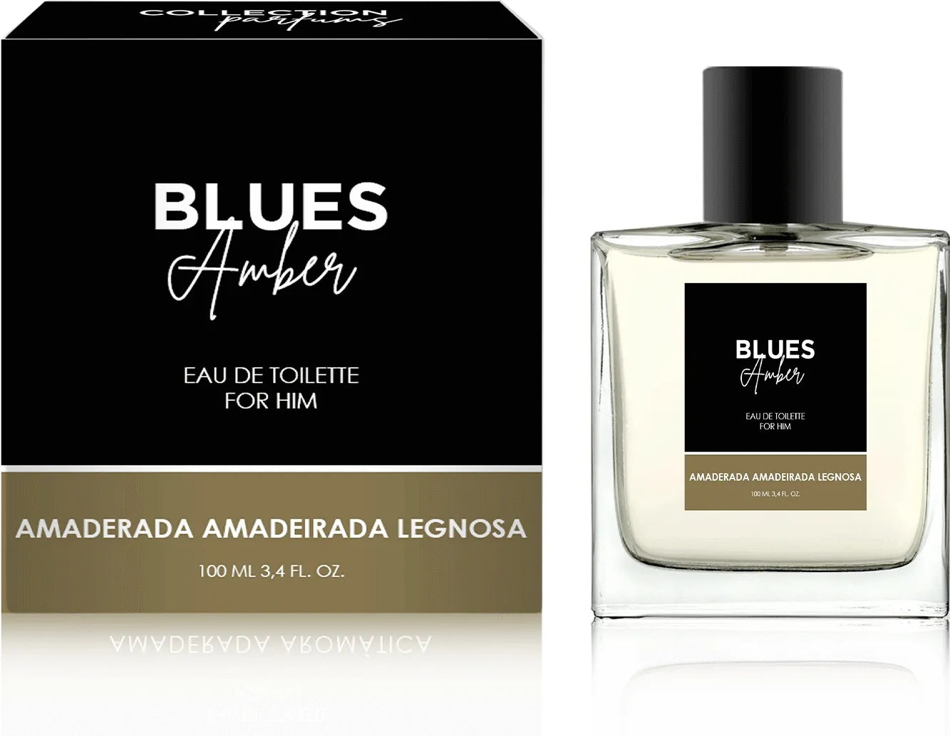 MELODY Blues Amber Men EDT eau de toilette for men perfume 100ml Product weight with unit packaging 1 kg