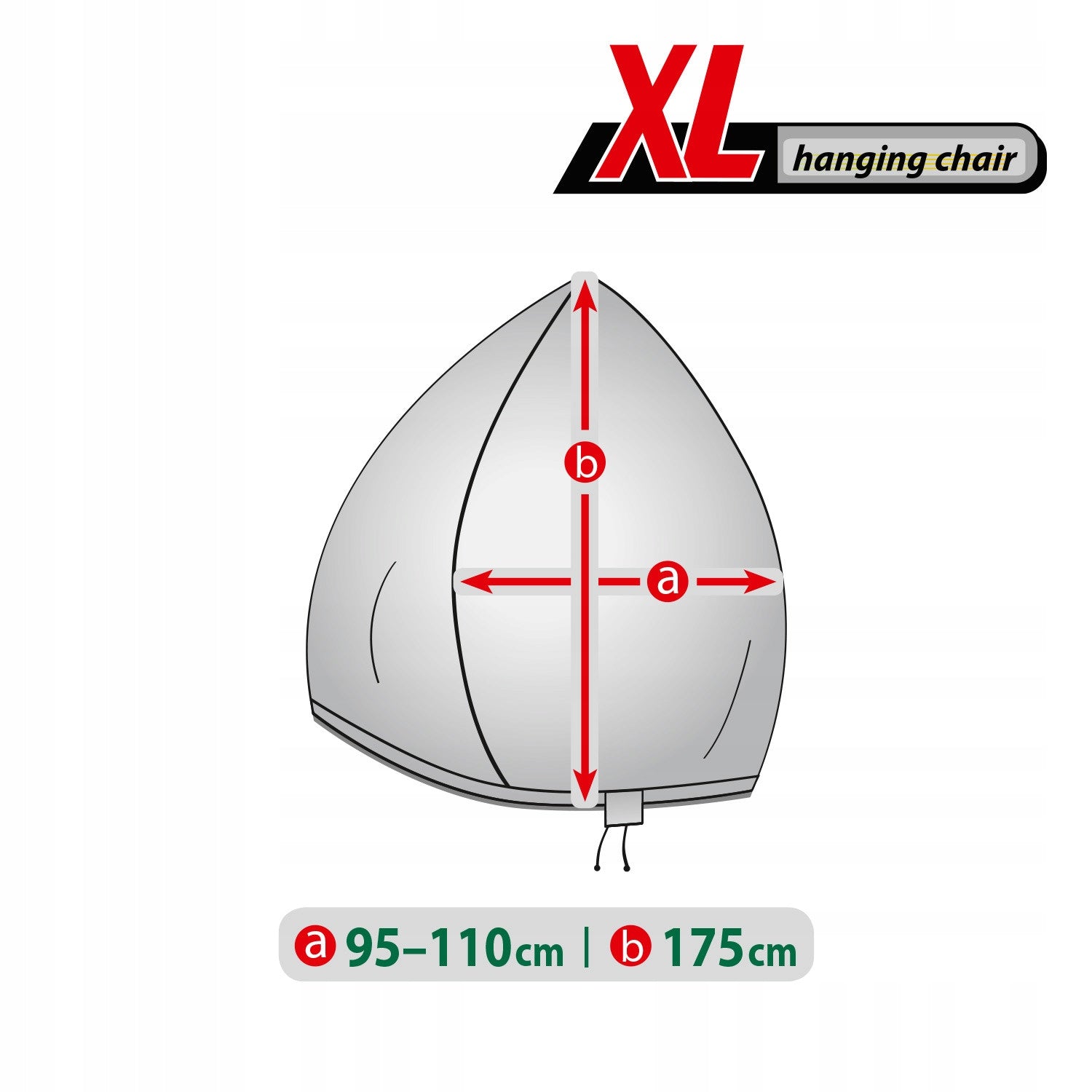 MEMBRANE Hanging Chair Cover KOKON swing WATERPROOF Roz XL Length 175 cm