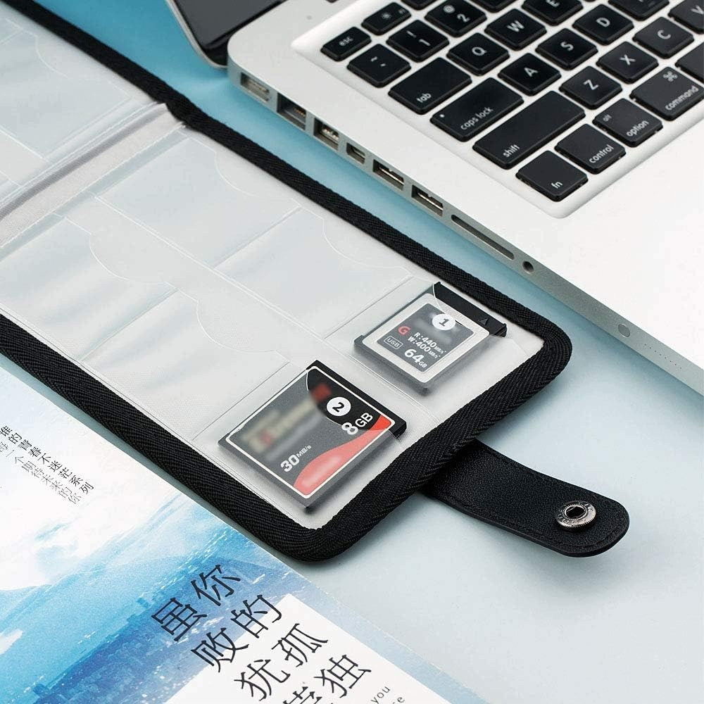 MEMORY CARD CASE 12 COMPARTMENTS XQD CF TRANSPARENT GREY Manufacturer no brand