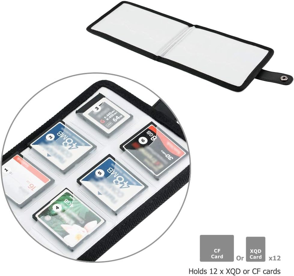 MEMORY CARD CASE 12 COMPARTMENTS XQD CF TRANSPARENT GREY Model KIWIFOTOS Etui na karty pamięci z przezroczystymi