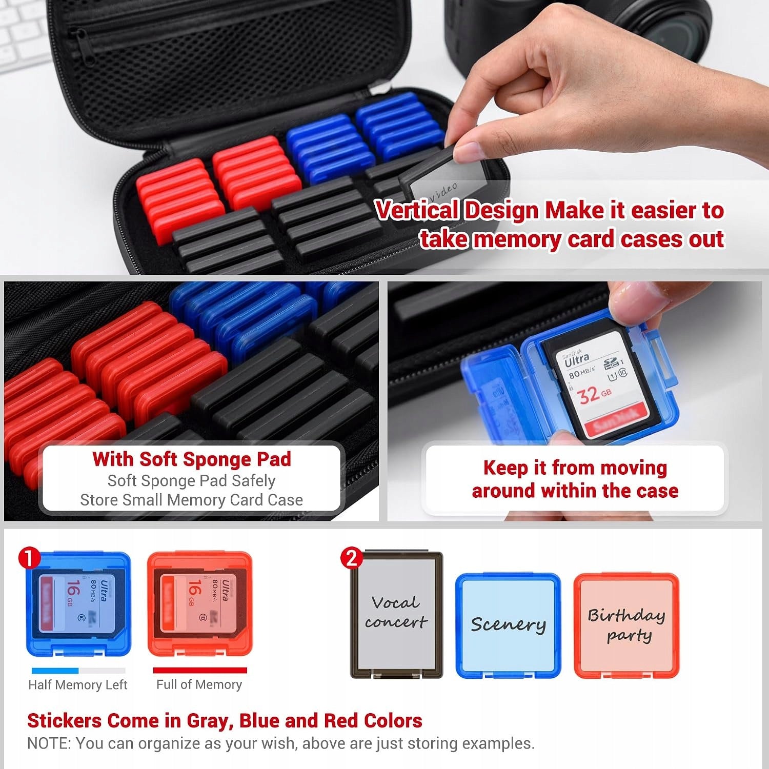 MEMORY CARD CASE CFExpress SD EVA PU 32 WATERPROOF HOLDERS Manufacturer no brand