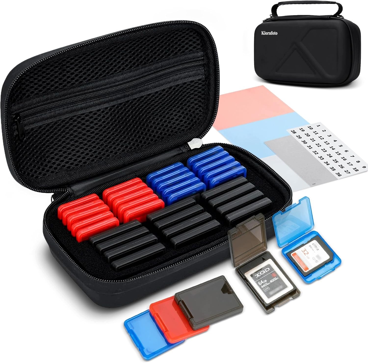 MEMORY CARD CASE CFExpress SD EVA PU 32 WATERPROOF HOLDERS
