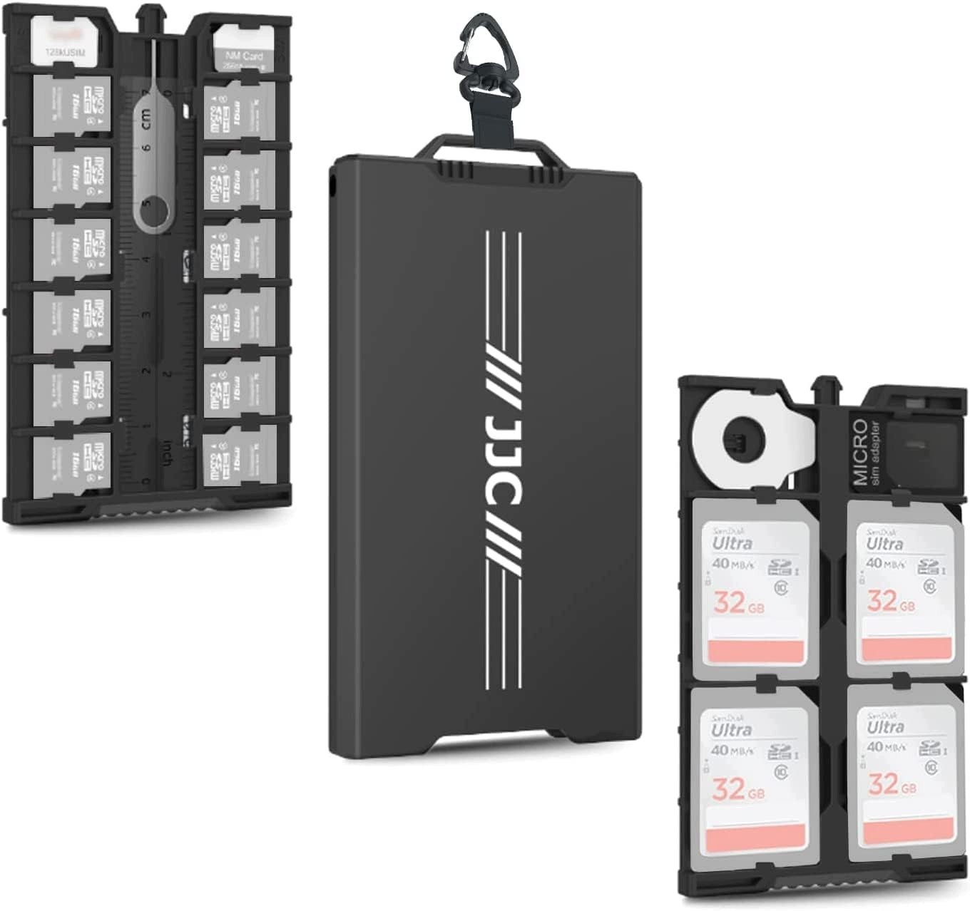 MEMORY CARD CASE SD MICRO SD NANO SIM ALUMINUM 18 CARDS