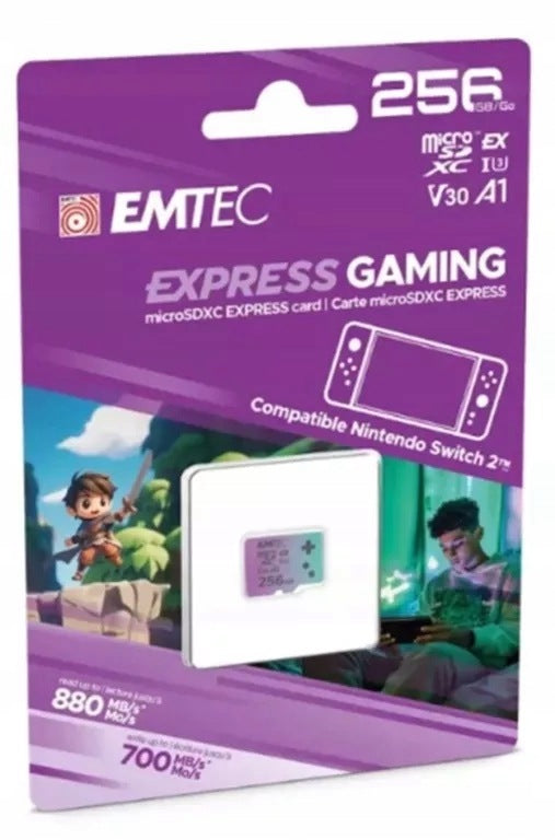 MEMORY CARD EMTEC SDXC 256GB EXPRESS GAMING UHS-I V30 A1 IP 312617018445
