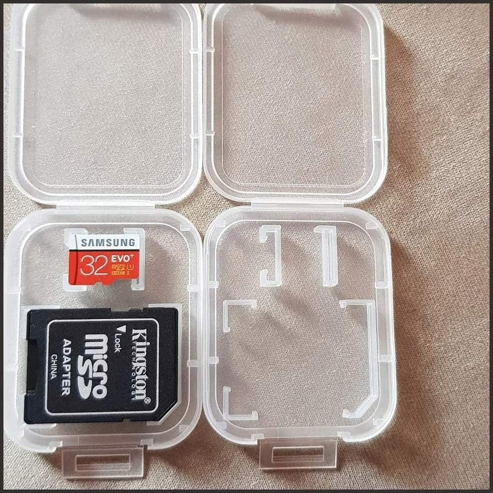 MEMORY CARD HOLDER SD SIM SET OF 20 PIECES STORAGE TRANSPARENT Manufacturer code ETUI POJEMNIK NA KARTY PAMIĘCI SD SIM 20 SZT