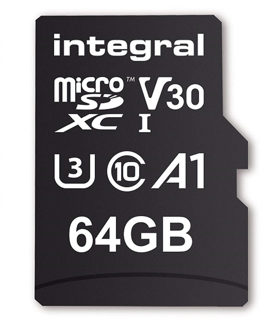 MEMORY CARD INTEGRAL MicroSD 64GB V30 U3 100MB/s