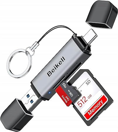 MEMORY CARD READER SD/ TF BEIKELL USB A- USB C SD/Micro SD/MMC AM34*