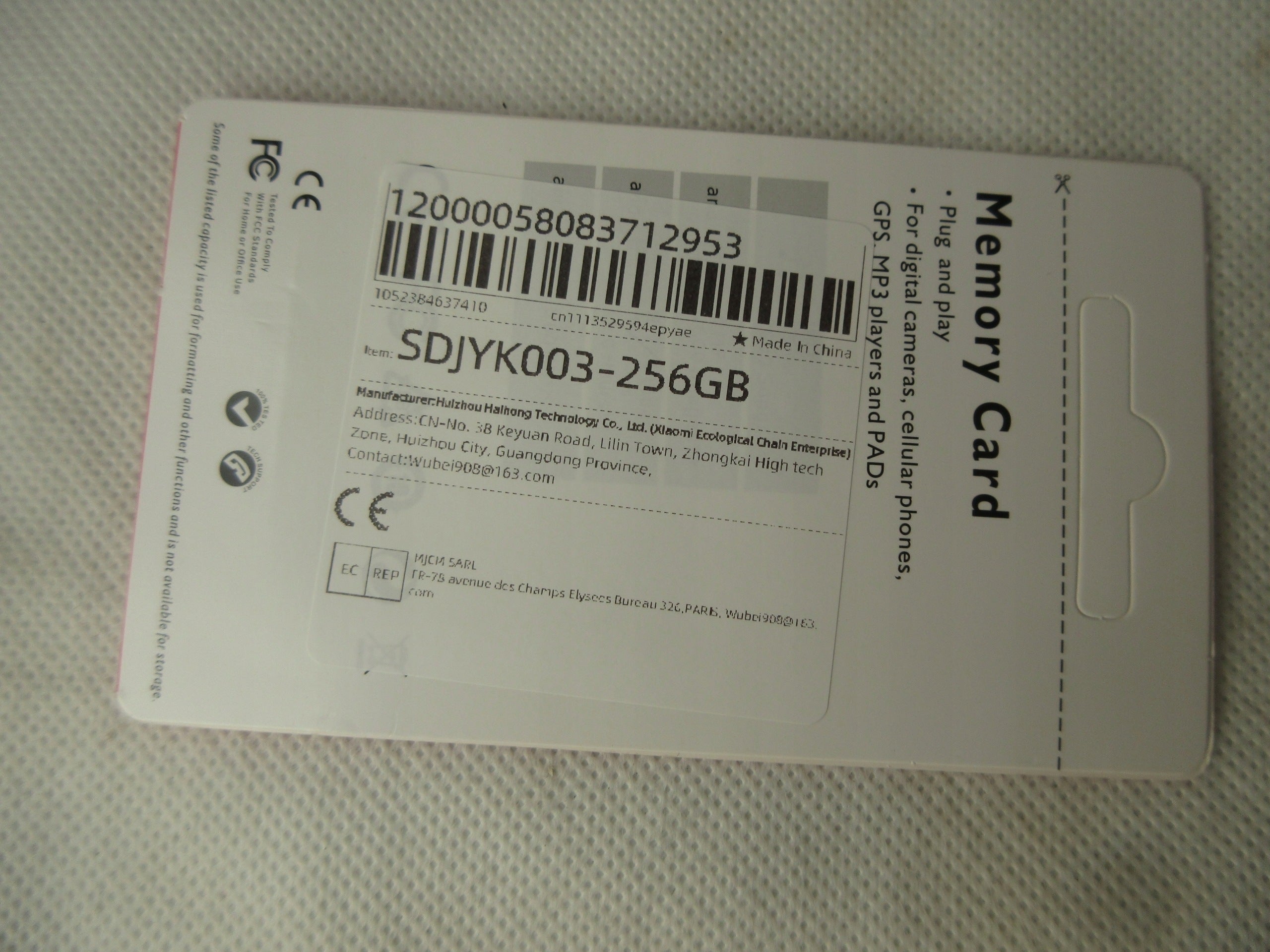 MEMORY CARD SANDIAN EXTREME 256GB NEW Manufacturer code Sandian