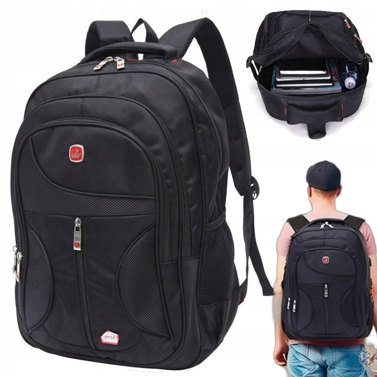 MEN'S BACKPACK 15,6 INCH TRAVEL BACKPACKS HIGH QUALITY BLACK
