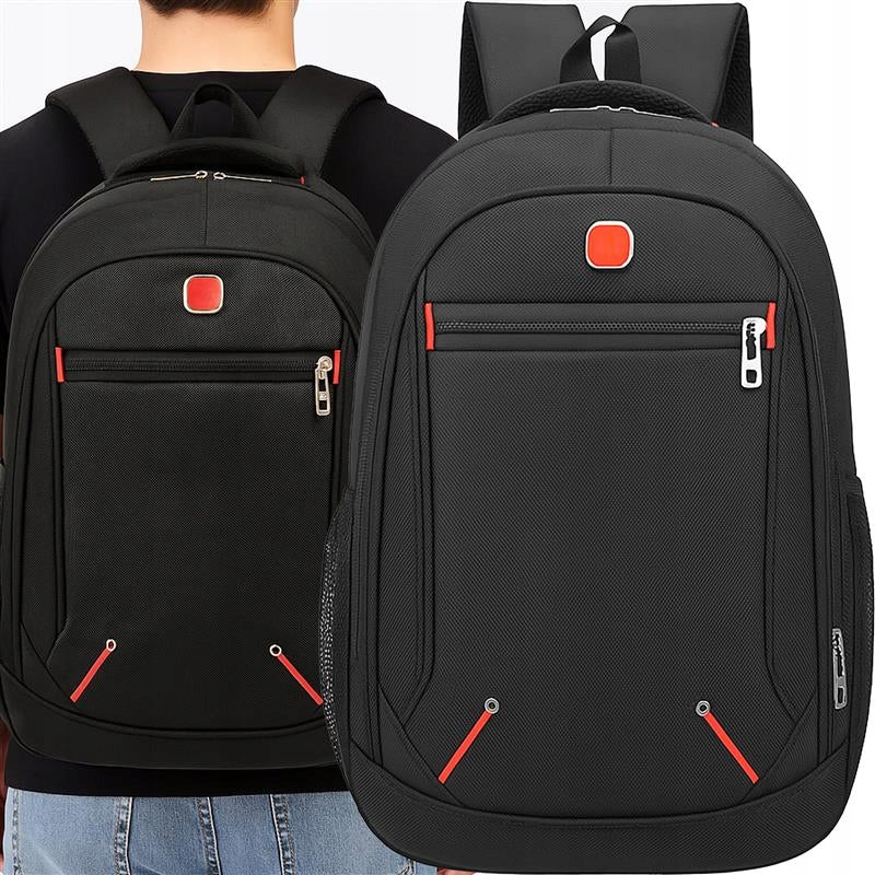 MEN'S BACKPACK FOR SCHOOL WORK BLACK URBAN ROOMY 30L WATERPROOF