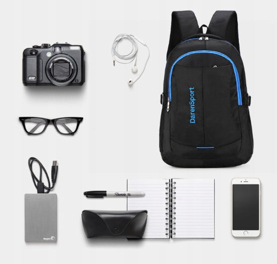 MEN'S BACKPACK FOR SCHOOL WORK BLACK WATERPROOF DURABLE P20 Manufacturer code PLECAM MĘSKI DO PRACY DAMSKI MIEJSCI