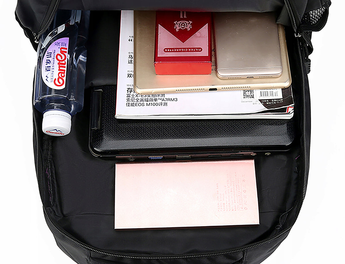 MEN'S BACKPACK FOR SCHOOL WORK BLACK WATERPROOF DURABLE STURDY LIGHTWEIGHT EAN (GTIN) 0880979367546