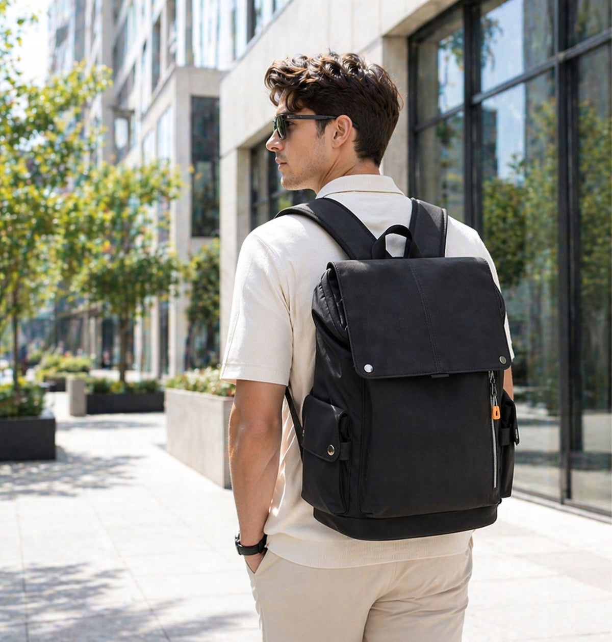 MEN'S BACKPACK FOR WORK CITY SCHOOL FOR LAPTOP WATERPROOF Kind city