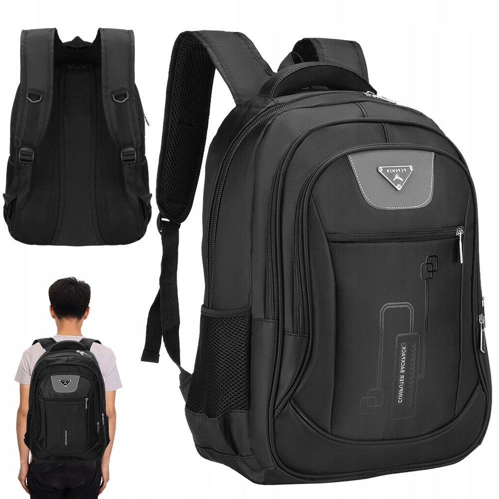 MEN'S CITY LAPTOP BACKPACK FOR WORK TO SCHOOL 30L BREATHABLE BLACK