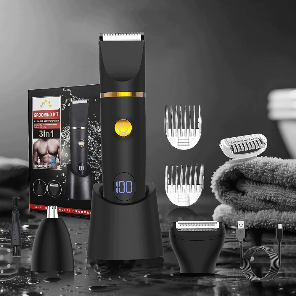 MEN'S ELECTRIC BEARD SHAVER BODY BEARD SHAVER + TRIMMER Type not specified
