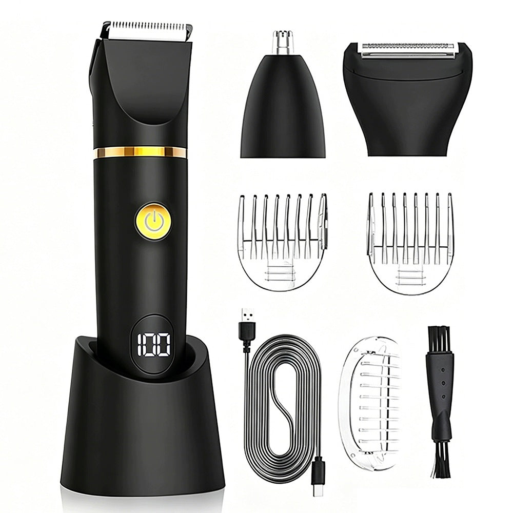 MEN'S ELECTRIC BEARD SHAVER BODY BEARD SHAVER + TRIMMER