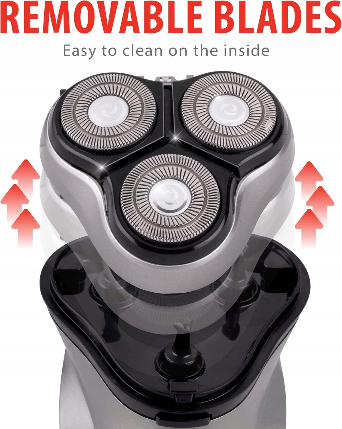 MEN'S ELECTRIC ROTARY CORDLESS USB TRIMMER 3 HEADS Manufacturer code 5906807308767