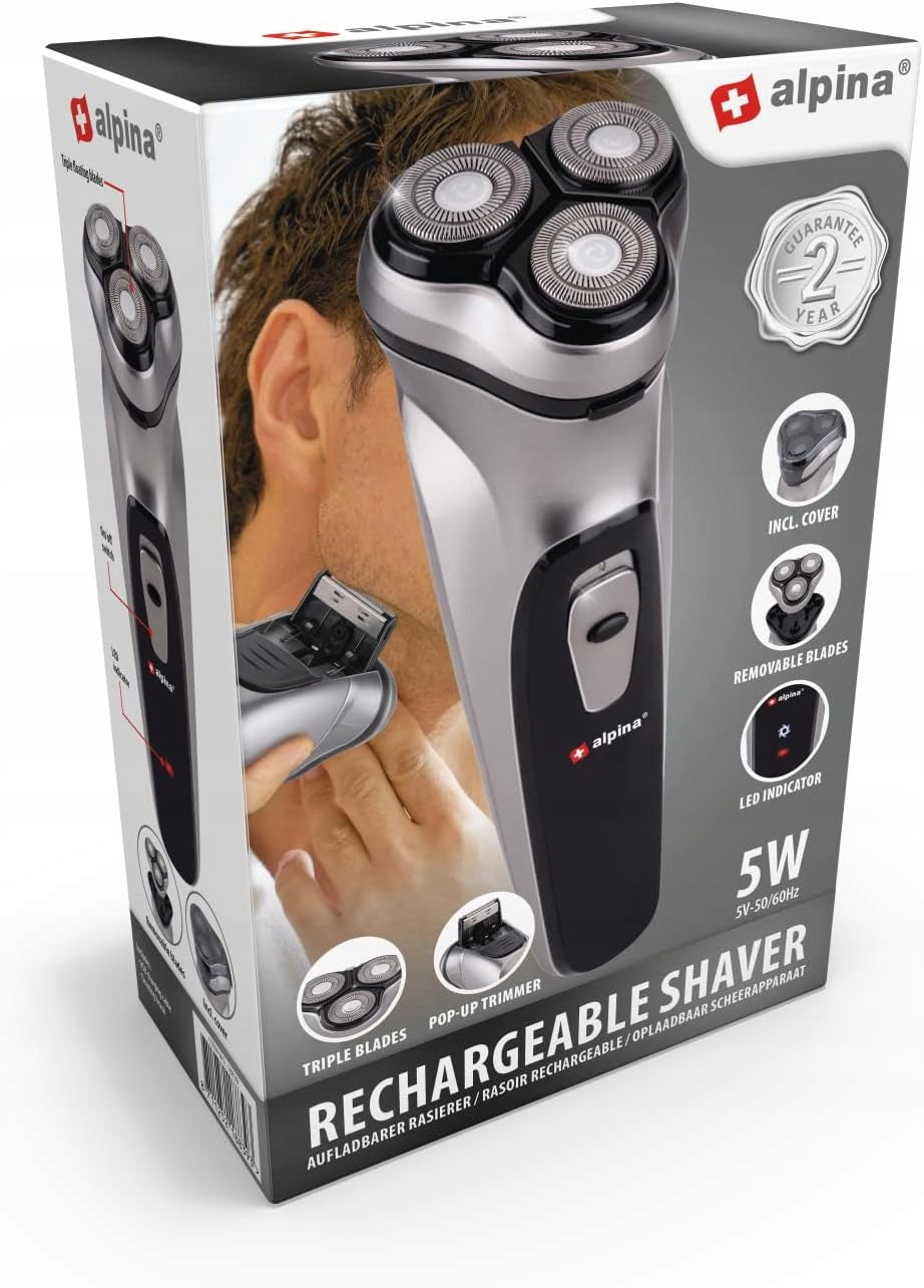 MEN'S ELECTRIC ROTARY CORDLESS USB TRIMMER 3 HEADS