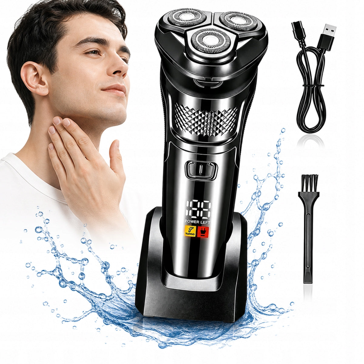 MEN'S ELECTRIC SHAVER FOR BEARD AND FACIAL HAIR - WIRELESS