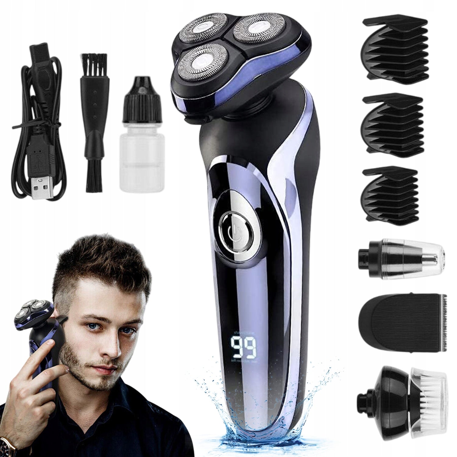MEN'S ELECTRIC SHAVER WITH PRECISION TRIMMER 450MAH 5V