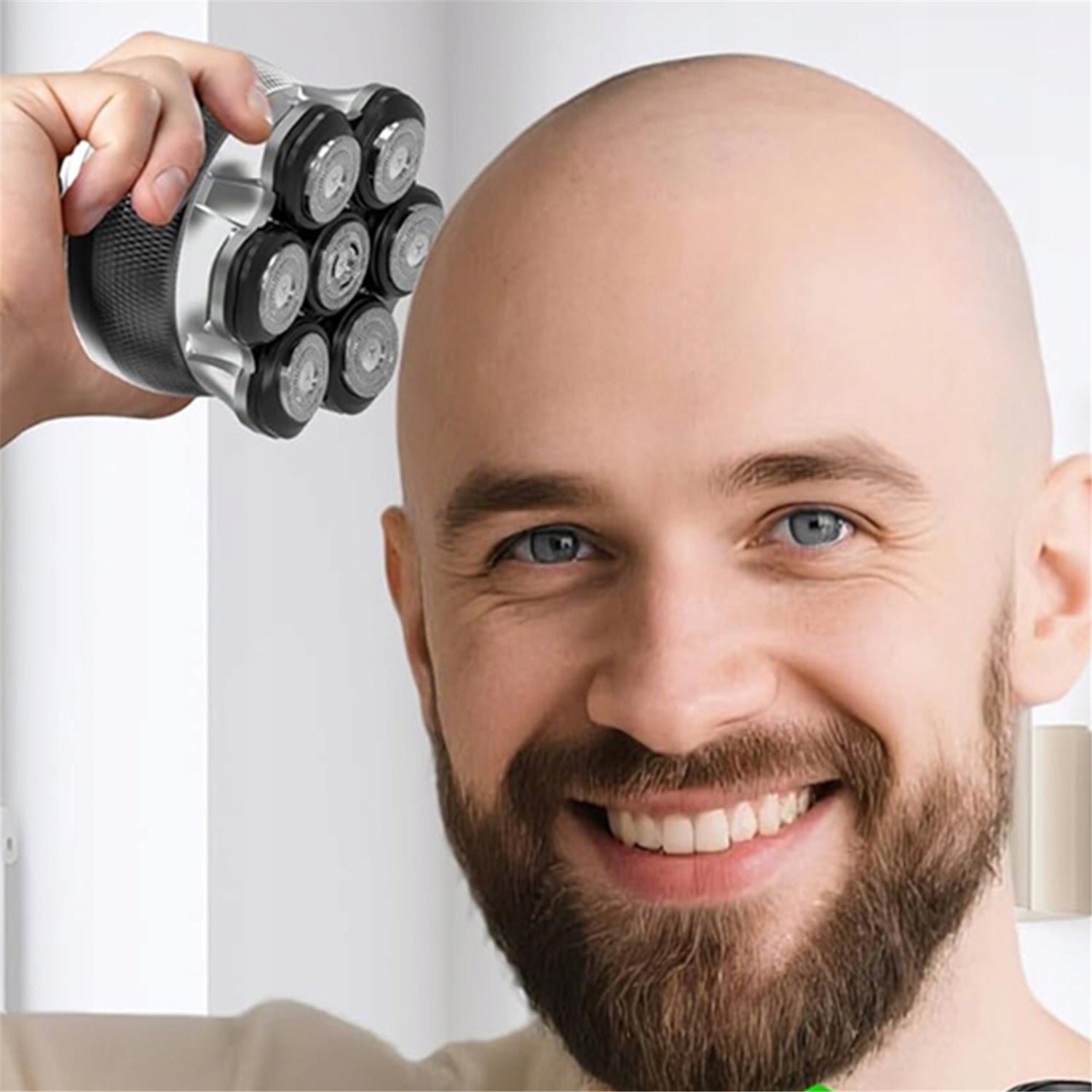 MEN'S ELECTRIC SHAVING HEAD MAGNETIC 7 BLADES 7D 2 MODES Packaging status original