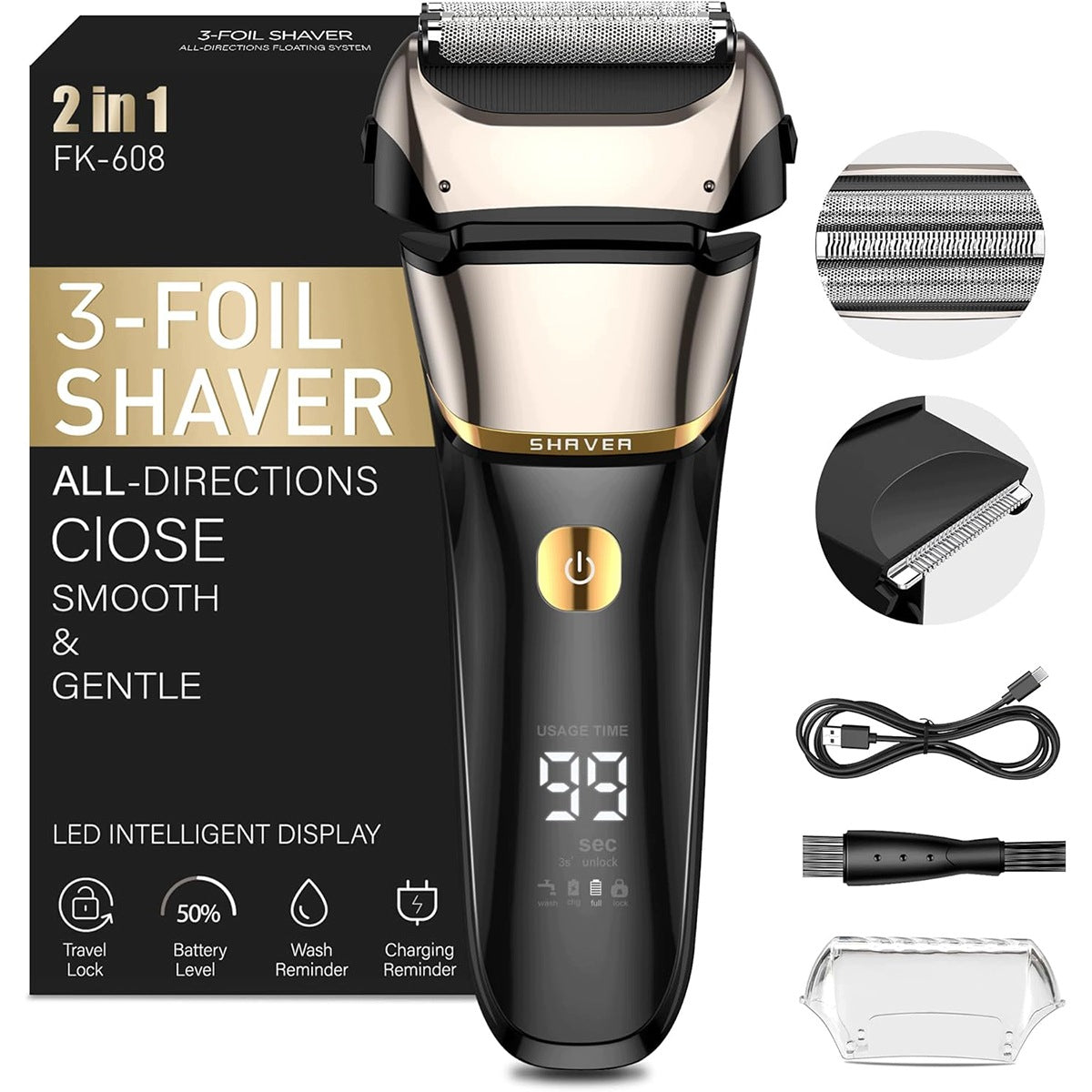 MEN'S ELECTRIC WIRELESS FOIL BEARD SHAVING SHAVER (GIFT) Brand no brand