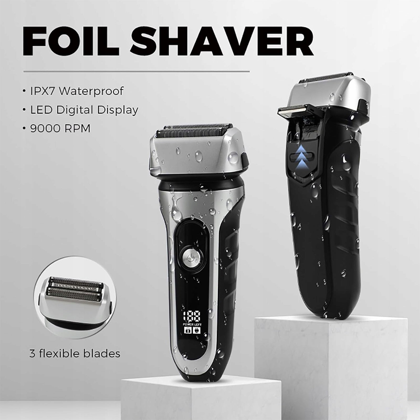 MEN'S FOIL ELECTRIC BEARD SHAVER CORDLESS GIFT wet dry shaving Brand no brand
