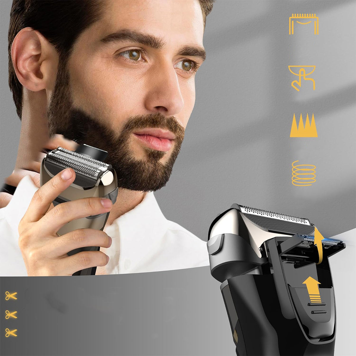 MEN'S FOIL ELECTRIC BEARD SHAVING SHAVER WIRELESS GIFT Type foil