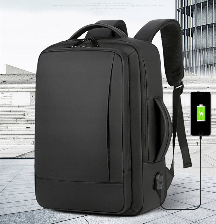 MEN'S LAPTOP BACKPACK TRAVEL USB WORK EXPANDABLE BLACK BUSINESS EAN (GTIN) 4058568807452