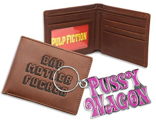 MEN'S LEATHER WALLET BI FOLD WITH BREL BLACK BADASS GIFT FOR HOME Brand no brand