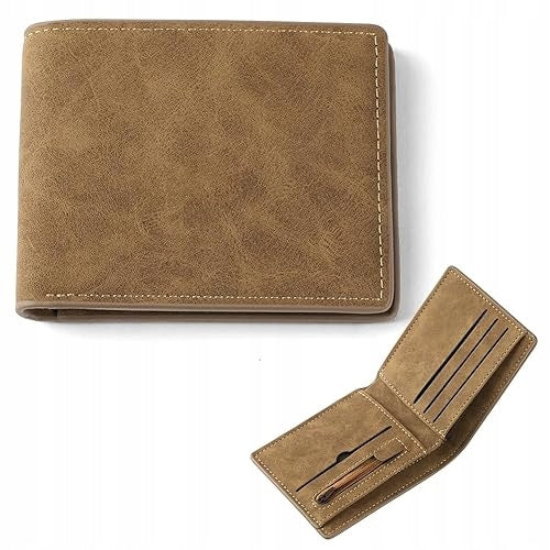 MEN'S LEATHER WALLET SMALL WITH COIN POCKET STABLE MEN'S