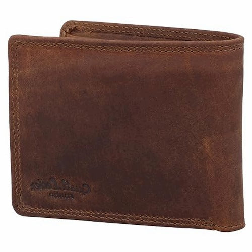 MEN'S LEATHER WALLET WITH RFID PROTECTION 6 CARDS SLIM BLACK MEN'S FOR HOME