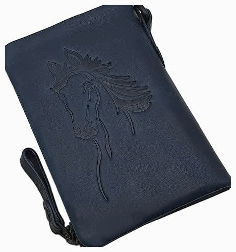 MEN'S LEATHER WALLET WITH RFID PROTECTION NFC BLUE GIFT FOR HOME